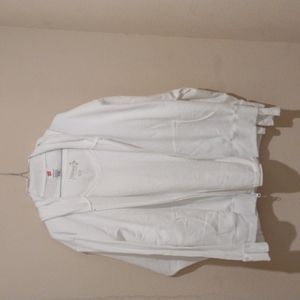 Hanes white cotton  two-piece hoodie and t-shirt 2XL